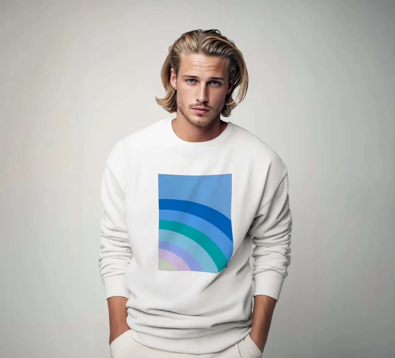 Gradiente di colori arcobaleno felpa da Carinaprint