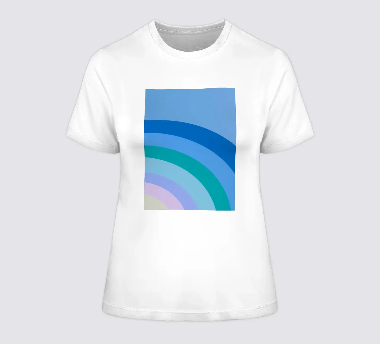 Gradiente di colori arcobaleno t-shirt da donna da Carinaprint