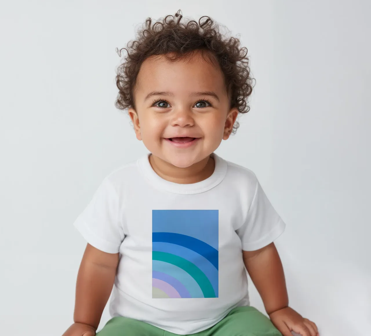 Gradiente di colori arcobaleno maglietta neonato da Carinaprint