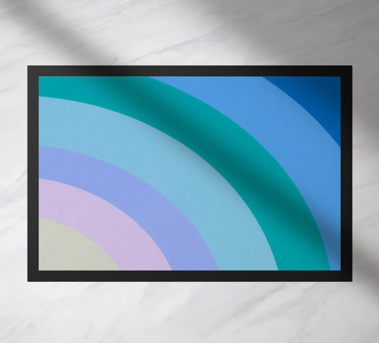 Regenboog kleurverloop deurmat van Carinaprint