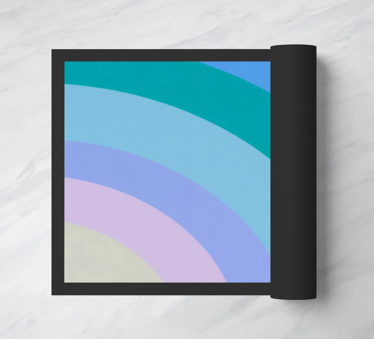 Regenboog kleurverloop deurmat van Carinaprint