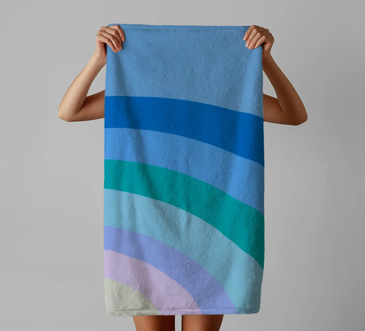 Gradiente di colori arcobaleno asciugamano da bagno da Carinaprint