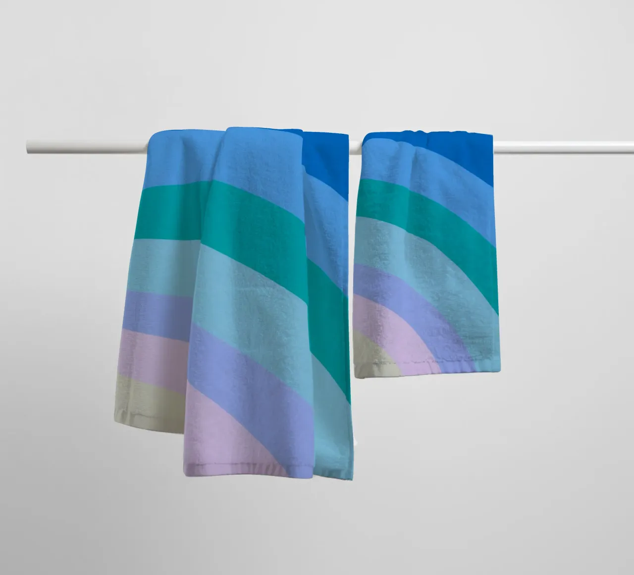 Gradiente di colori arcobaleno asciugamano da bagno da Carinaprint