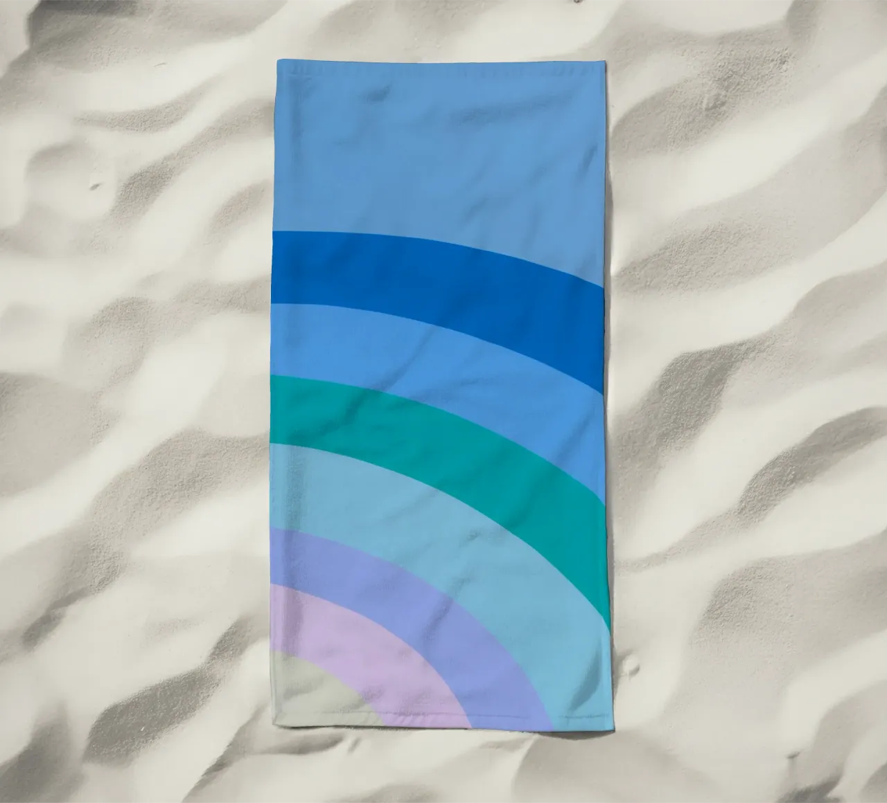 Rainbow colour gradient beach towel by Carinaprint