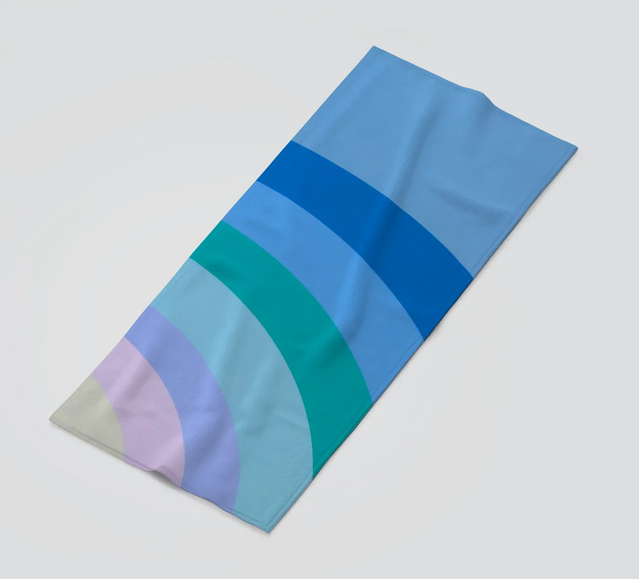 Rainbow colour gradient beach towel by Carinaprint