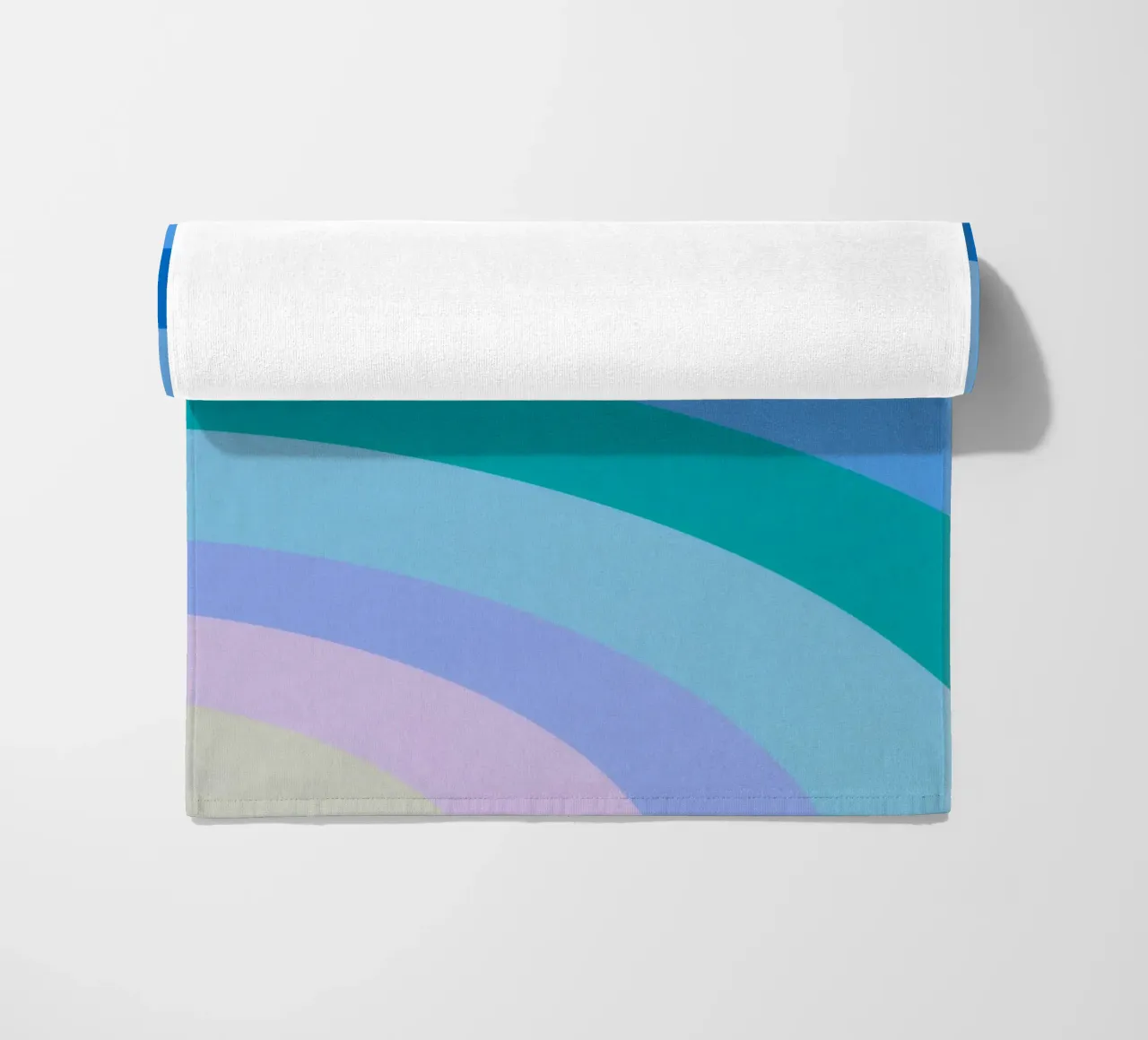 Rainbow colour gradient beach towel by Carinaprint