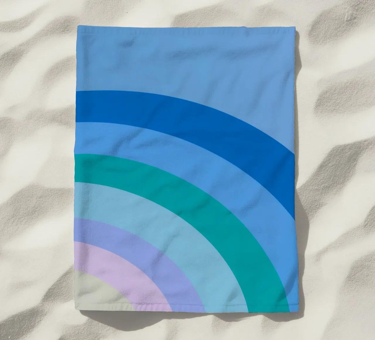 Rainbow colour gradient beach towel by Carinaprint