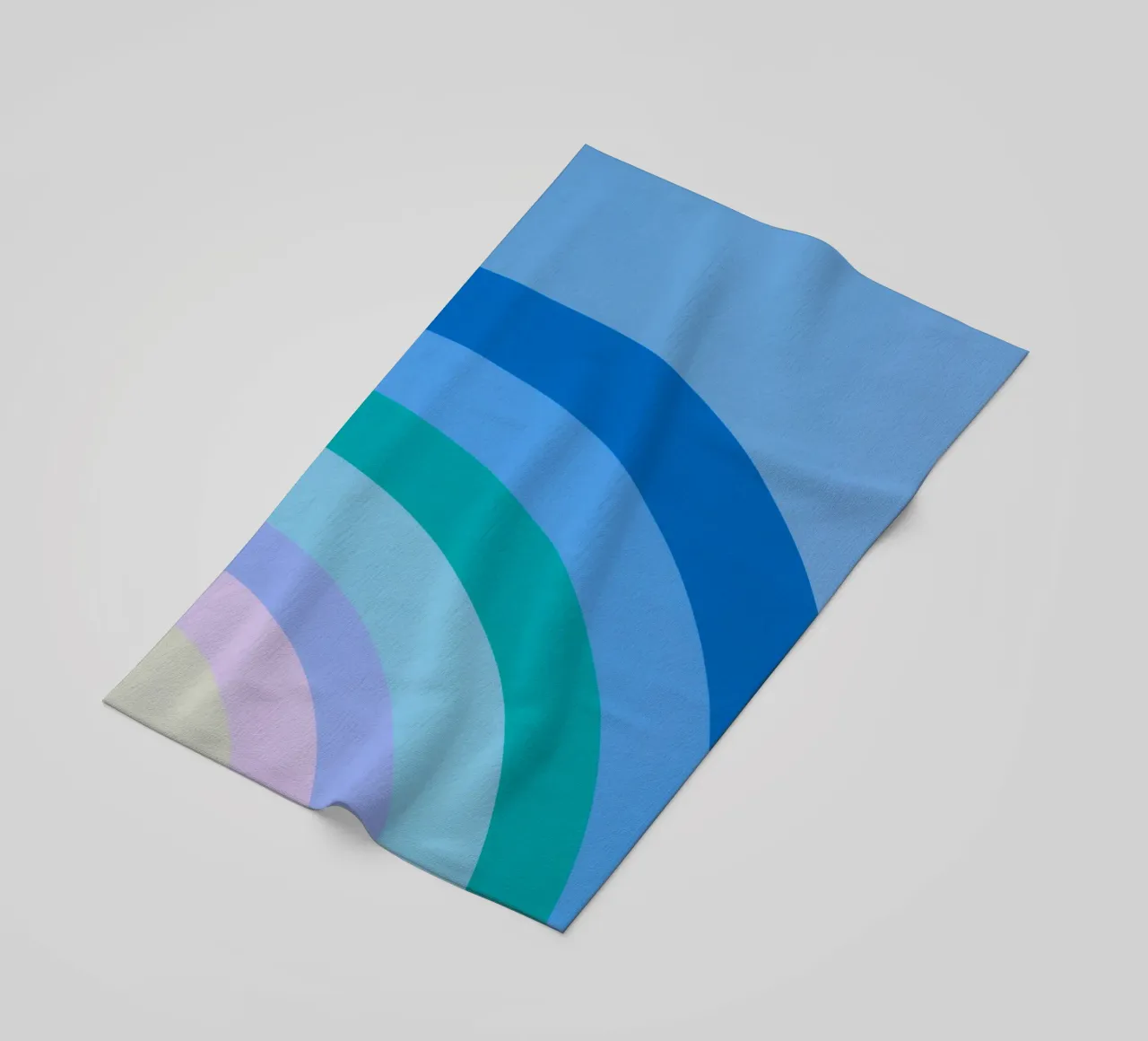 Rainbow colour gradient beach towel by Carinaprint