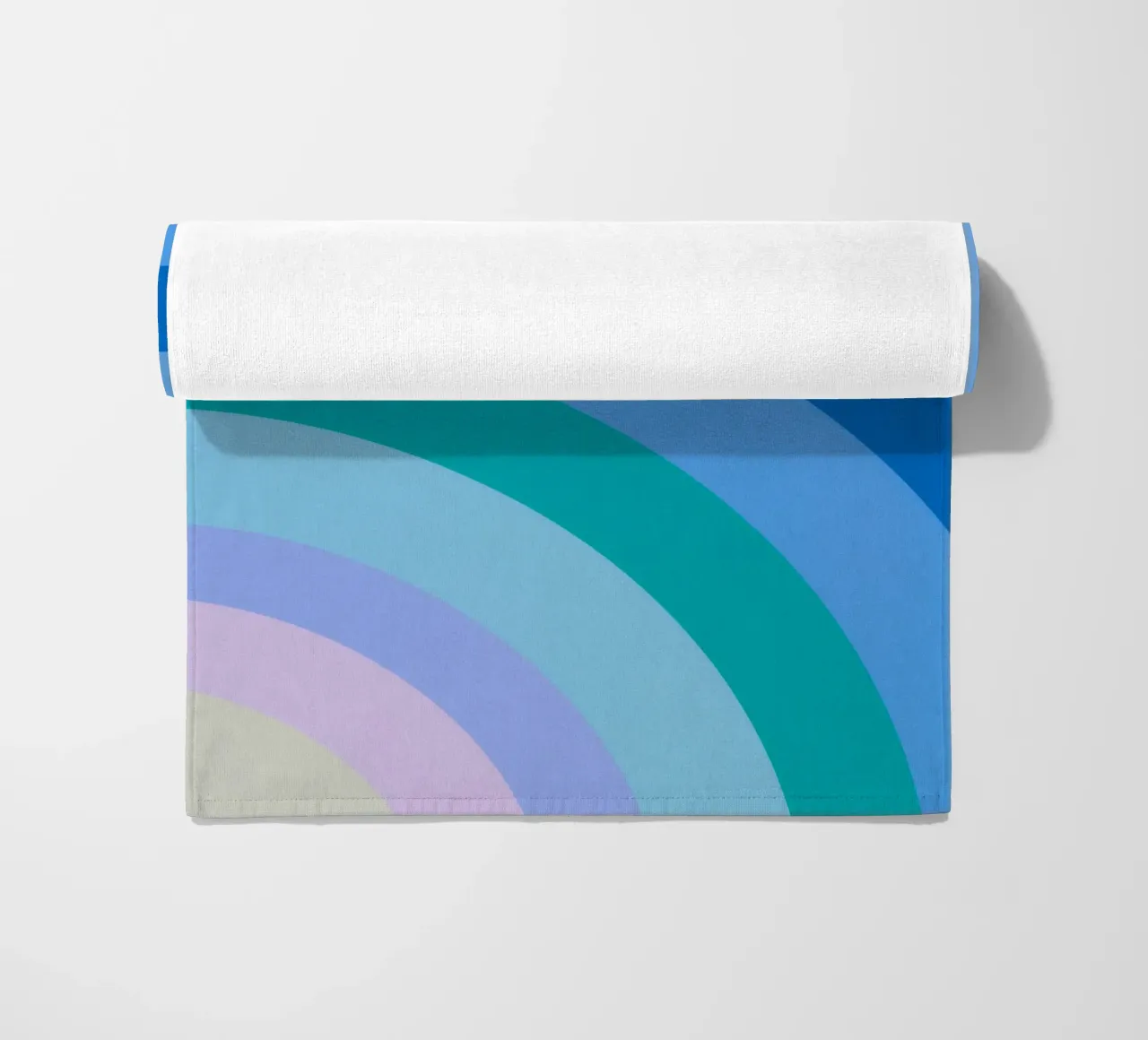 Rainbow colour gradient beach towel by Carinaprint