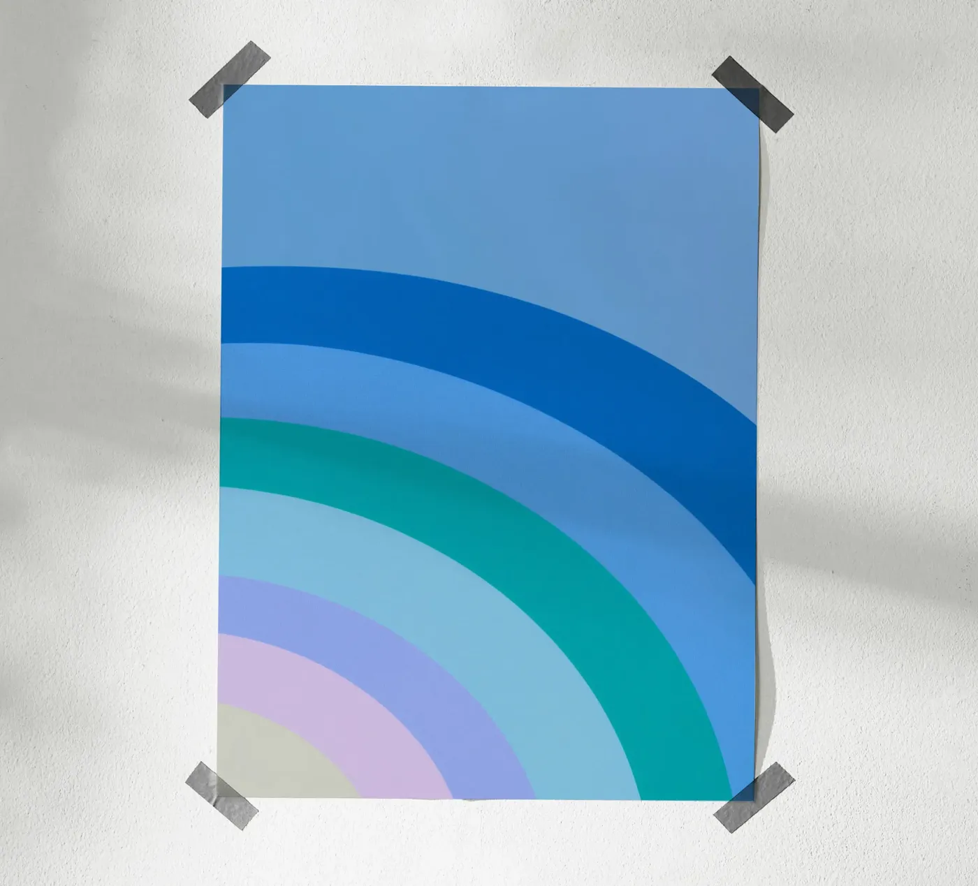 Rainbow colour gradient poster van Carinaprint