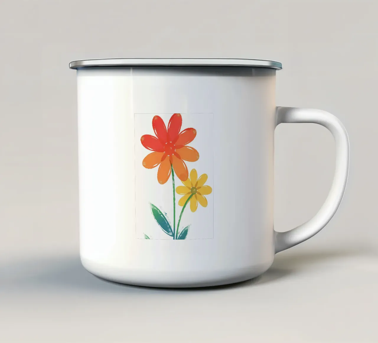 Fiori belli tazza in smalto da PREKETEWE
