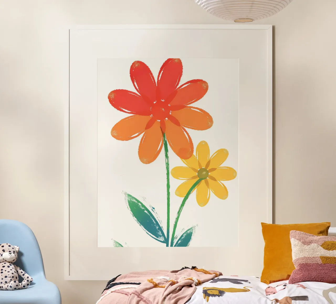 Fiori belli poster con telaio in legno da PREKETEWE