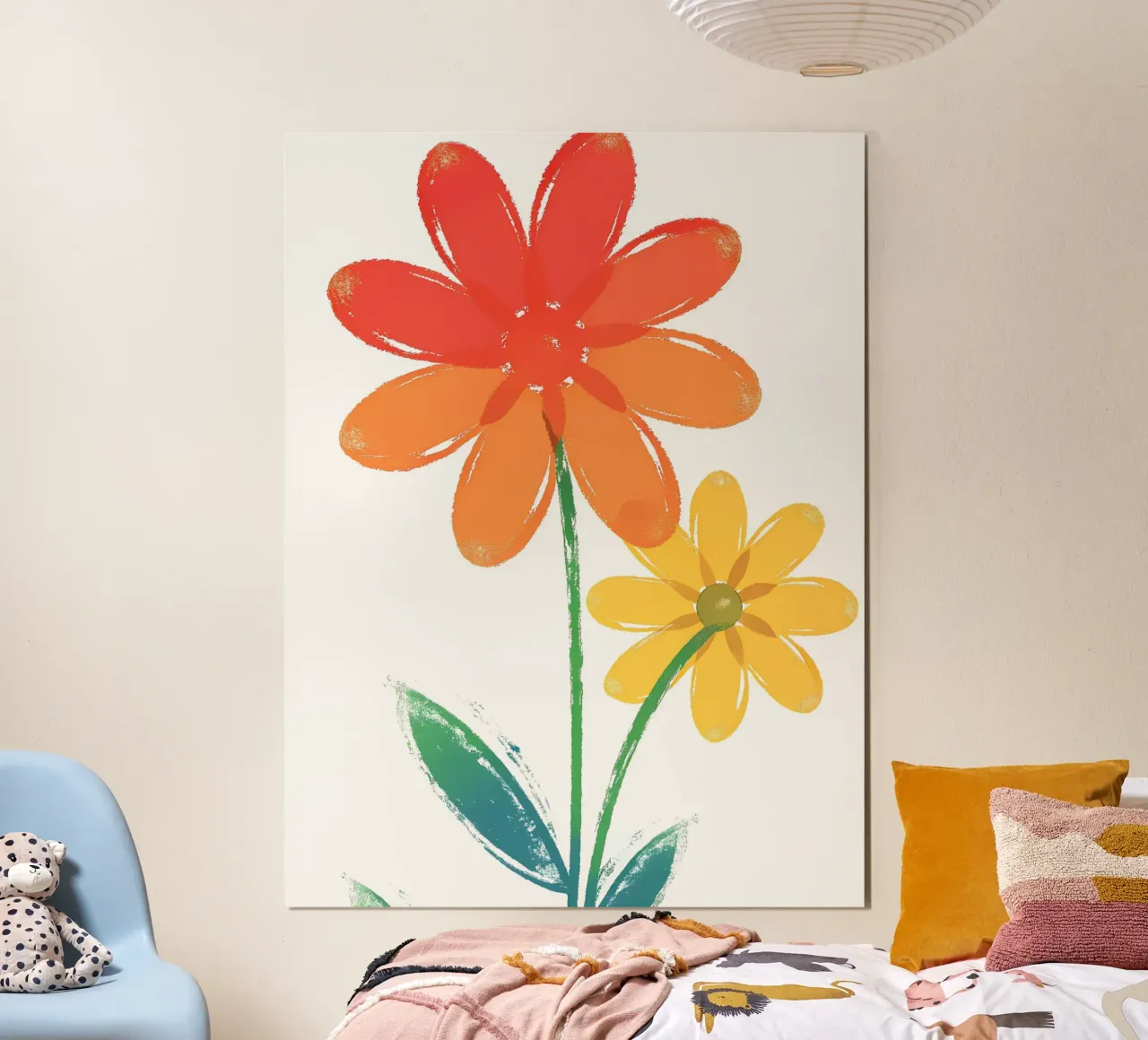 Fiori belli poster con telaio in legno da PREKETEWE