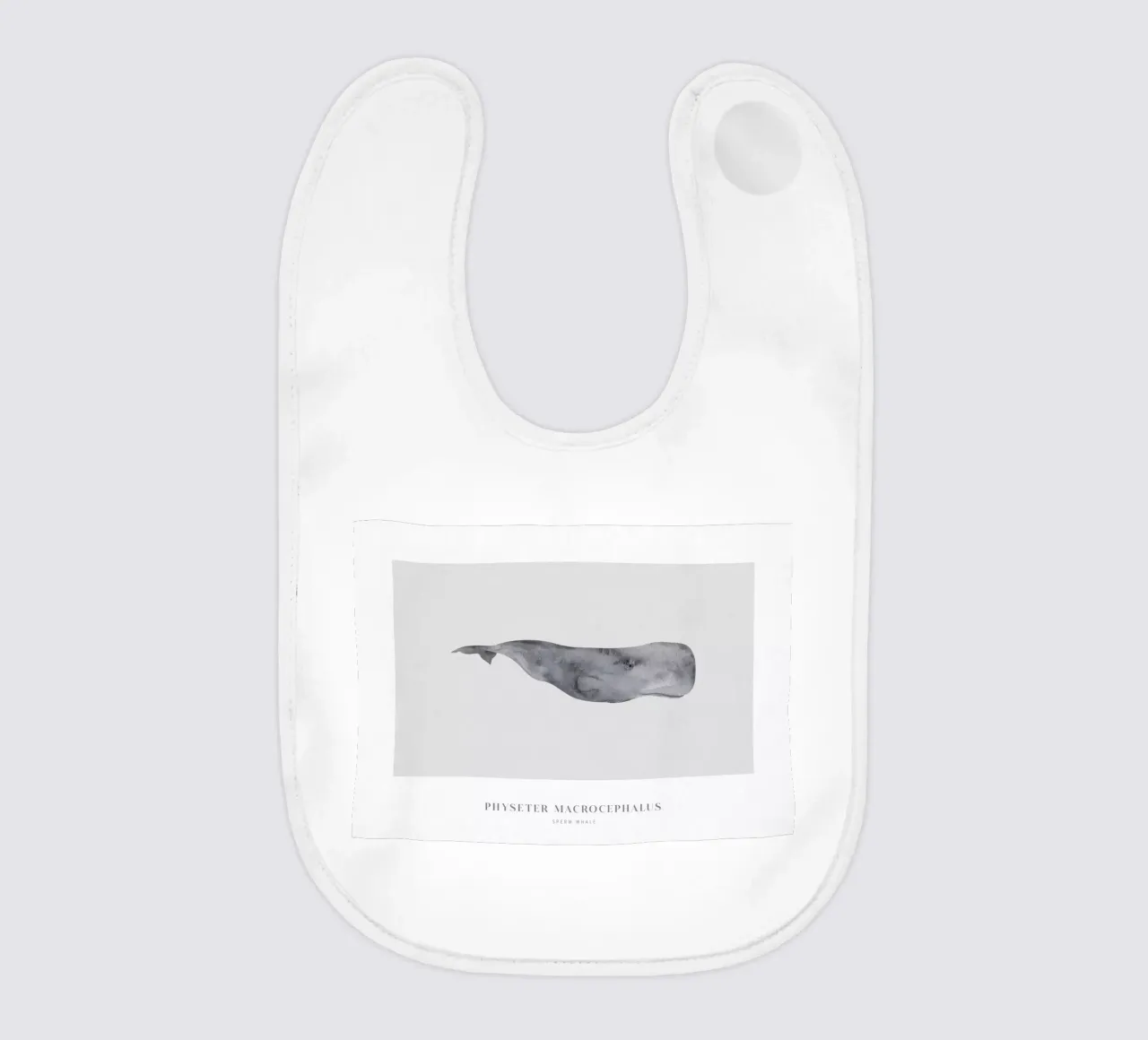 Boho Ocean 1 Sperm Whale bavaglino da Boho Print Collection