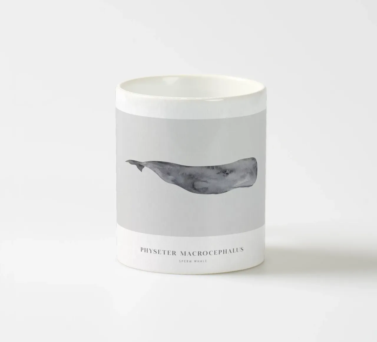 Boho Ocean 1 Sperm Whale tazza in ceramica da Boho Print Collection