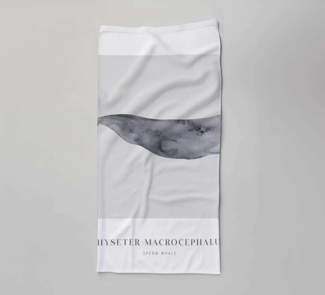 Boho Ocean 1 Sperm Whale asciugamano da bagno da Boho Print Collection