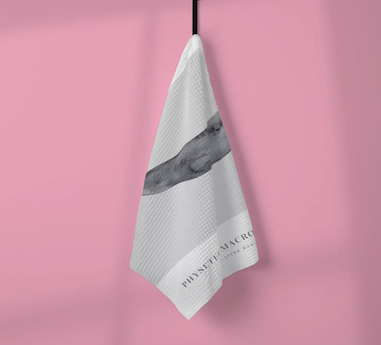 Boho Ocean 1 Sperm Whale canovaccio da cucina da Boho Print Collection
