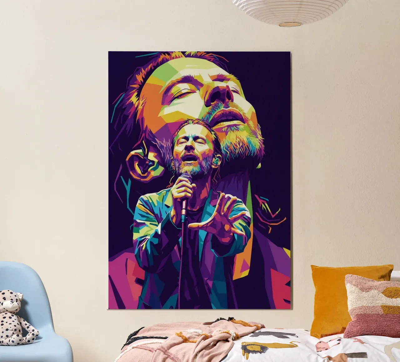 Performance di Thom Yorke sul palco poster da Hantamrata
