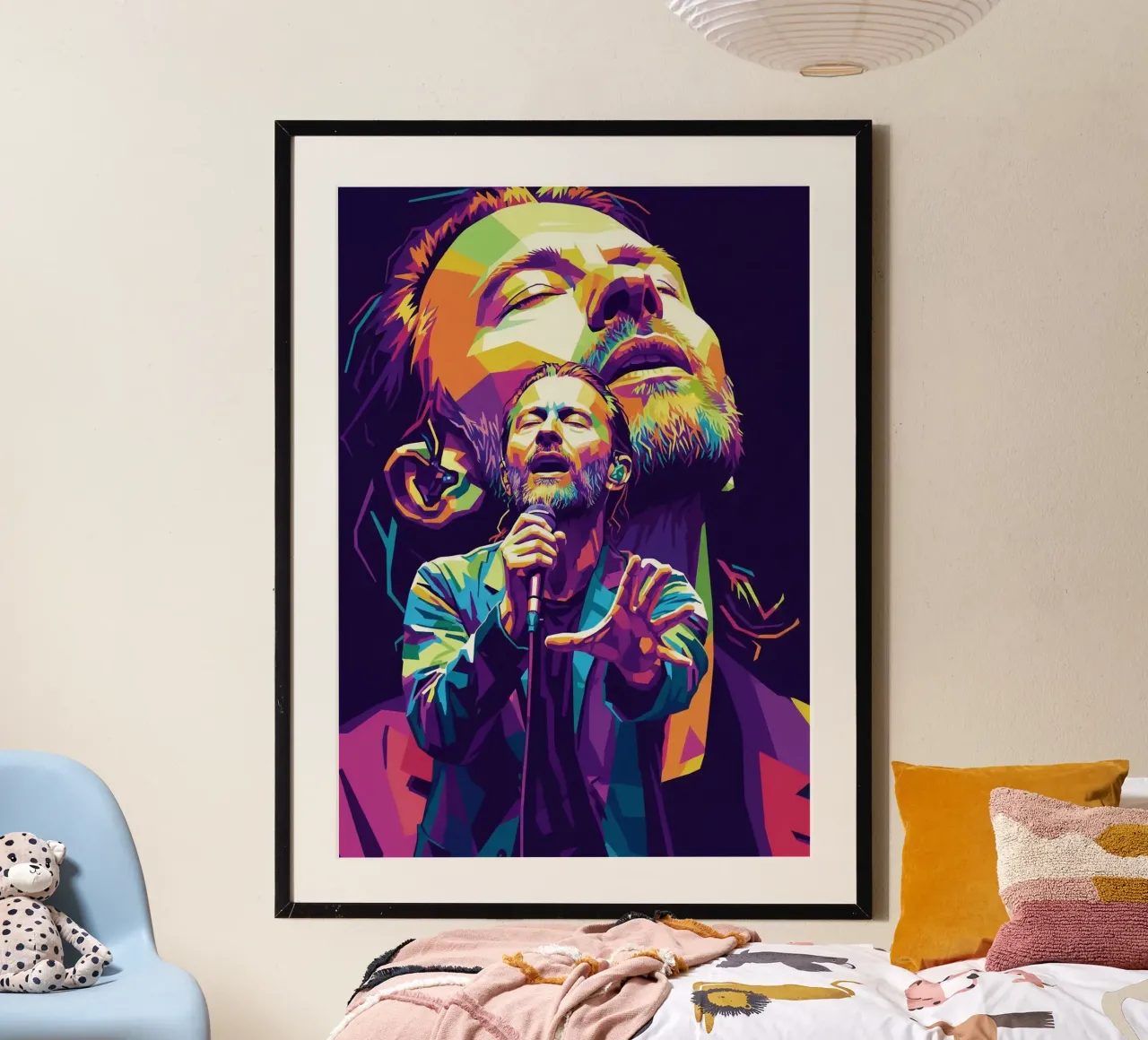 Performance di Thom Yorke sul palco poster da Hantamrata