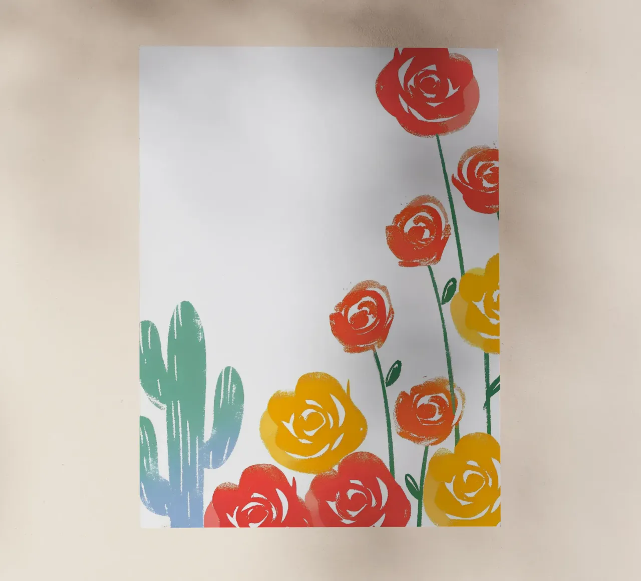 Rosa e cactus pellicola backlit da PREKETEWE