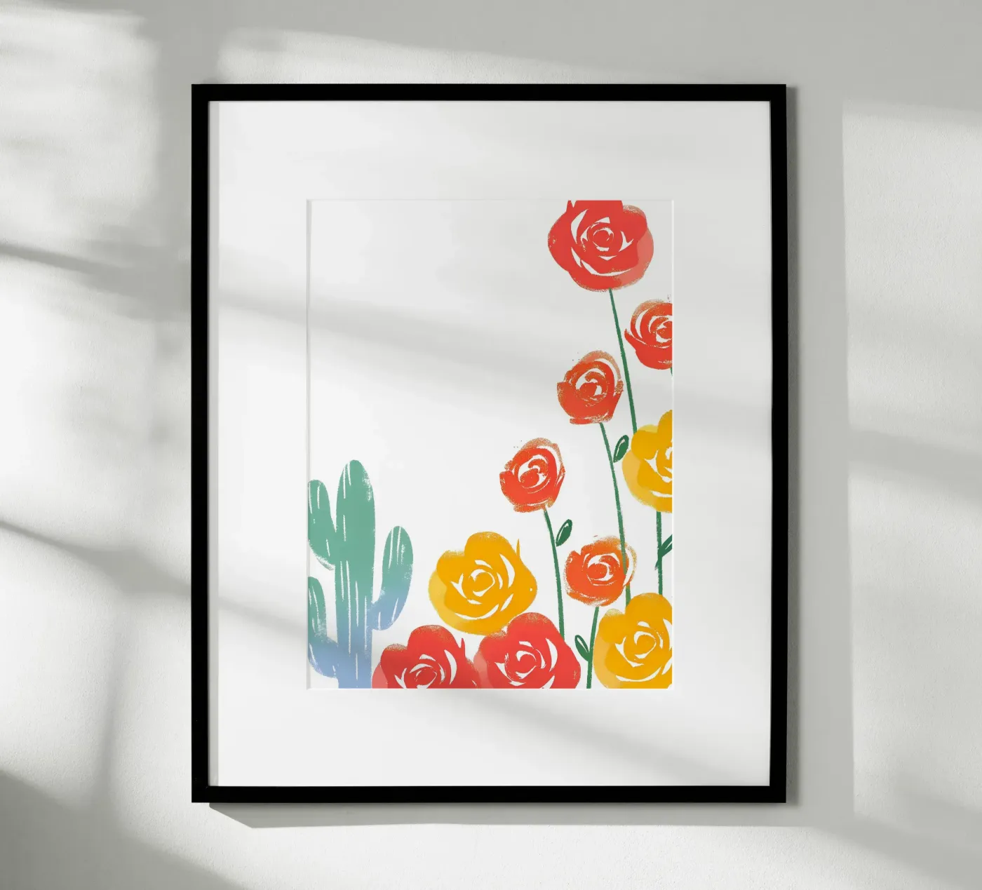 Rose and Cactus Poster von PREKETEWE