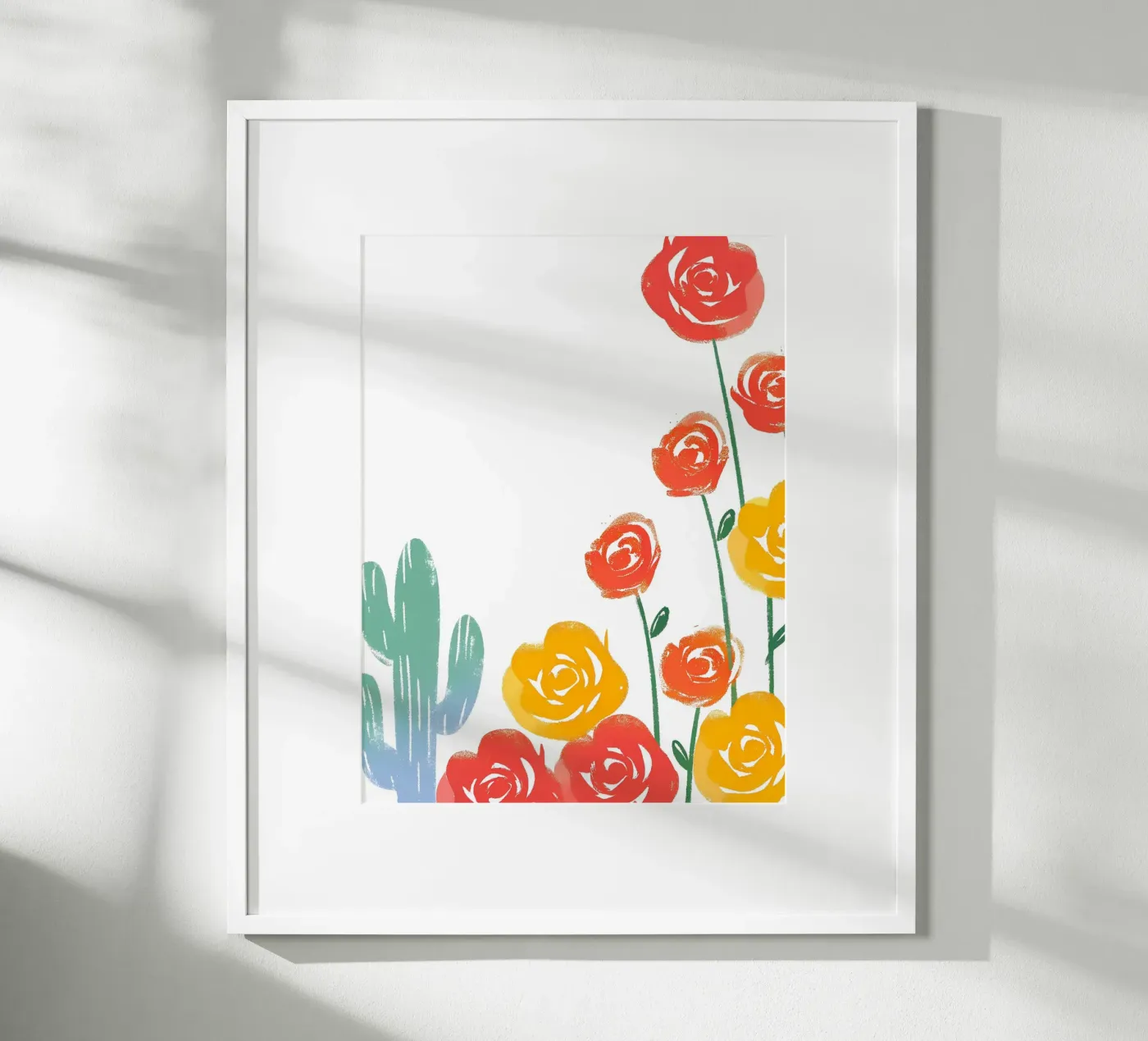 Rose and Cactus Poster von PREKETEWE