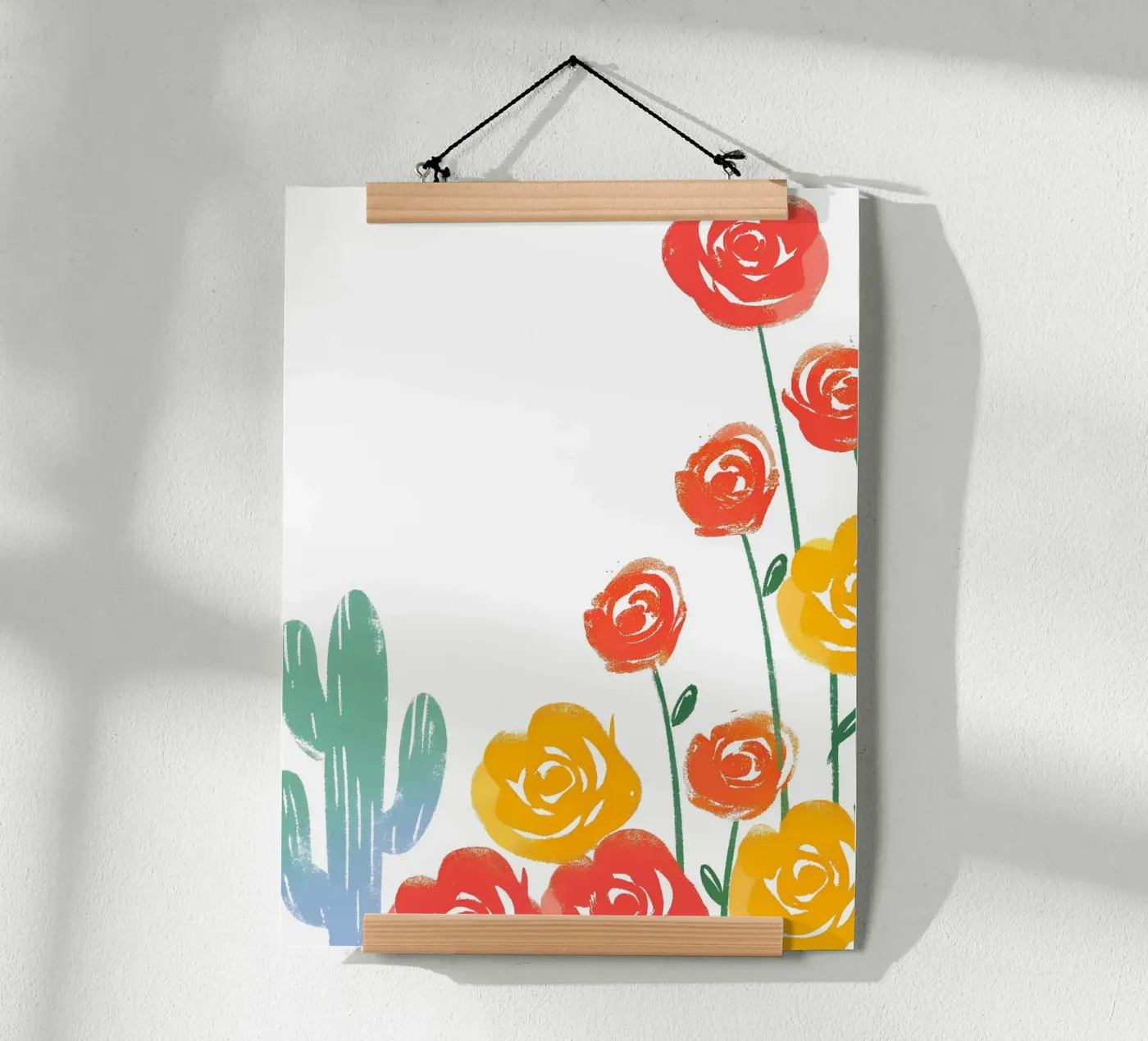 Rose and Cactus Poster von PREKETEWE