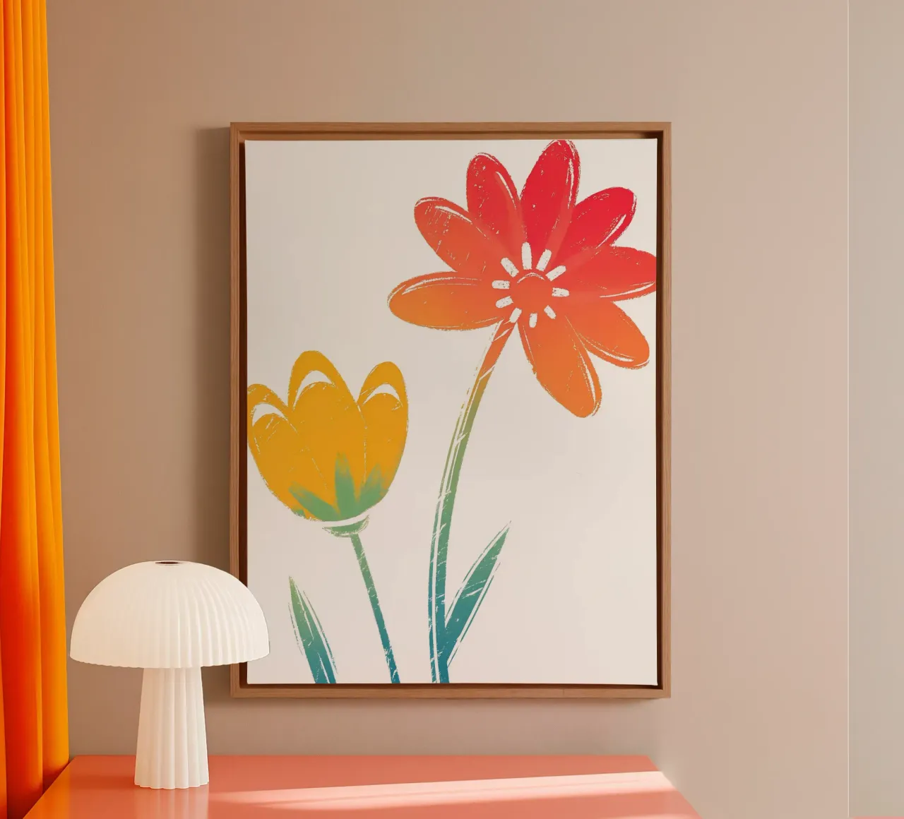 Fiori belli tela con Cornice a cassetta da PREKETEWE
