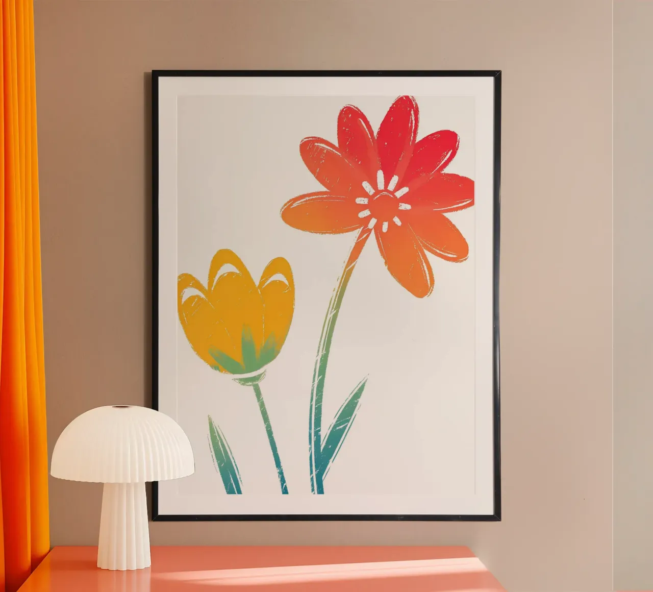 Fiori belli poster con telaio in plastica da PREKETEWE