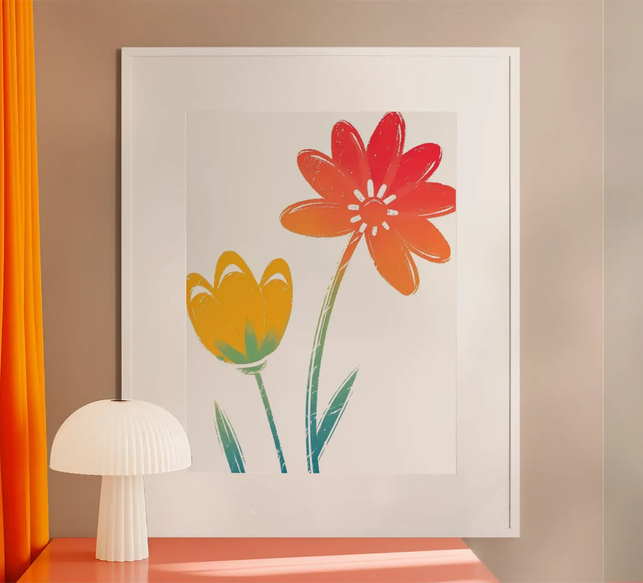 Fiori belli poster con telaio in plastica da PREKETEWE