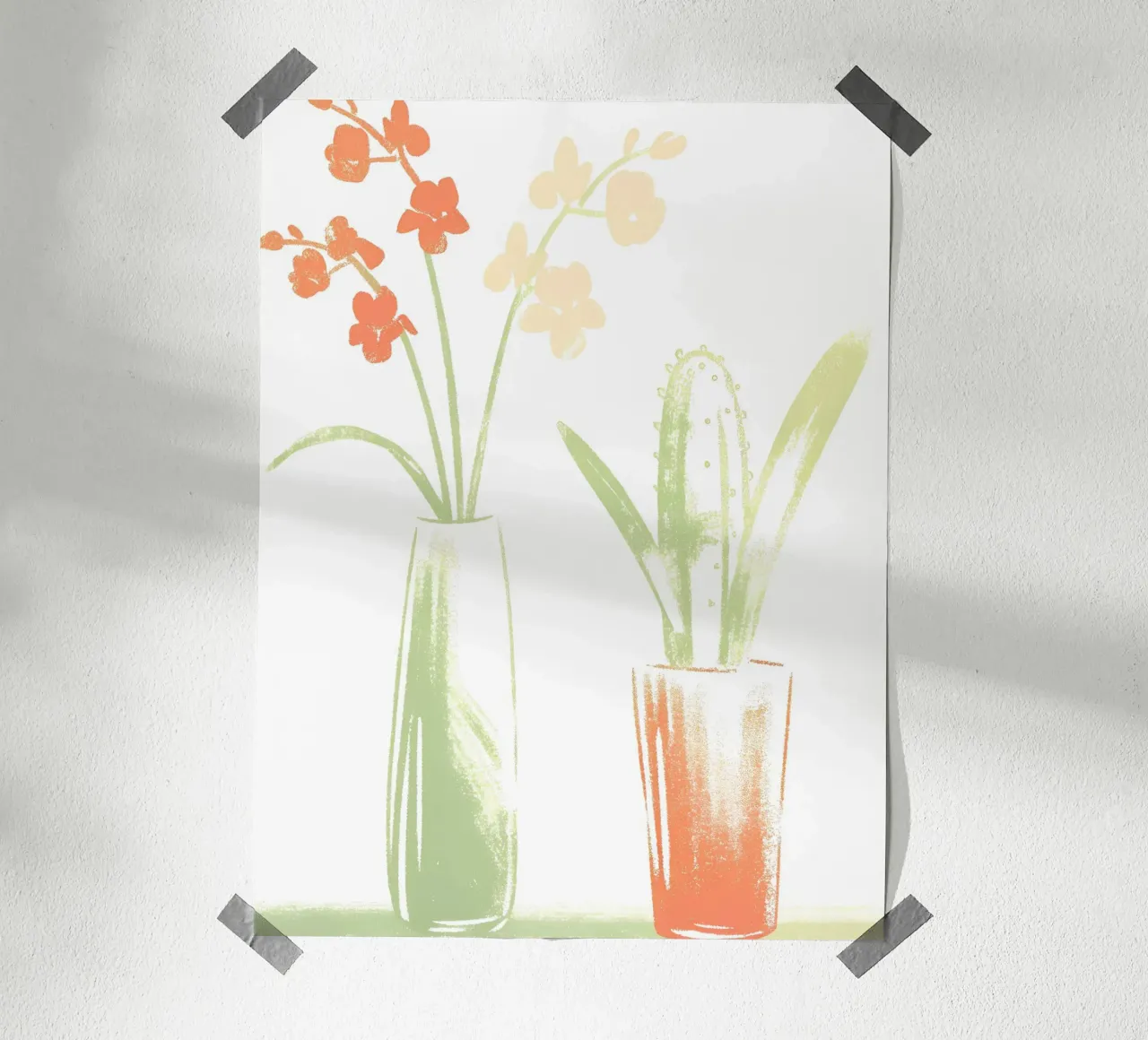 Vaso per cactus e vaso per fiori poster con telaio in alluminio da PREKETEWE
