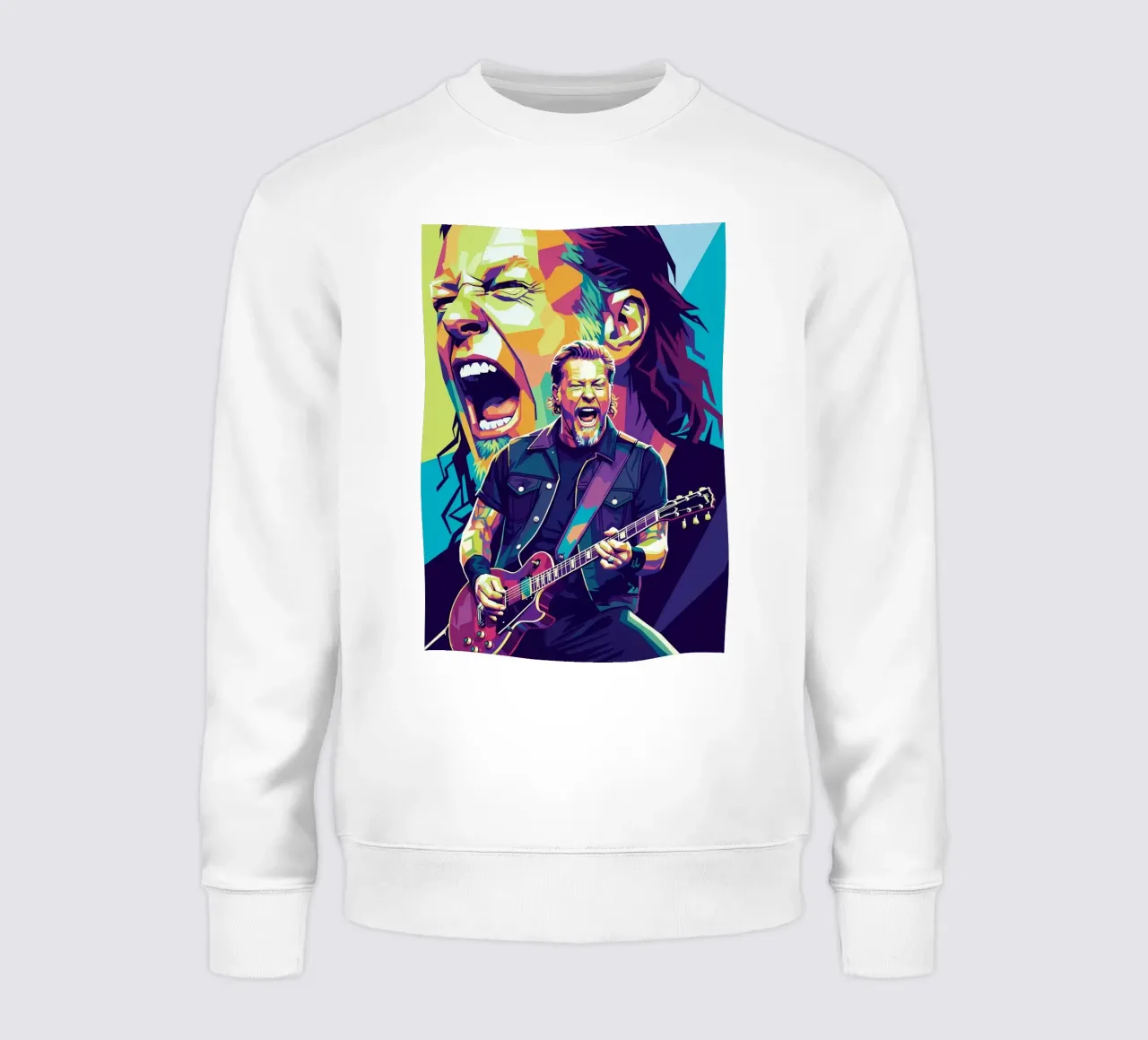 James Hetfield con uno stile iconico felpa da Hantamrata
