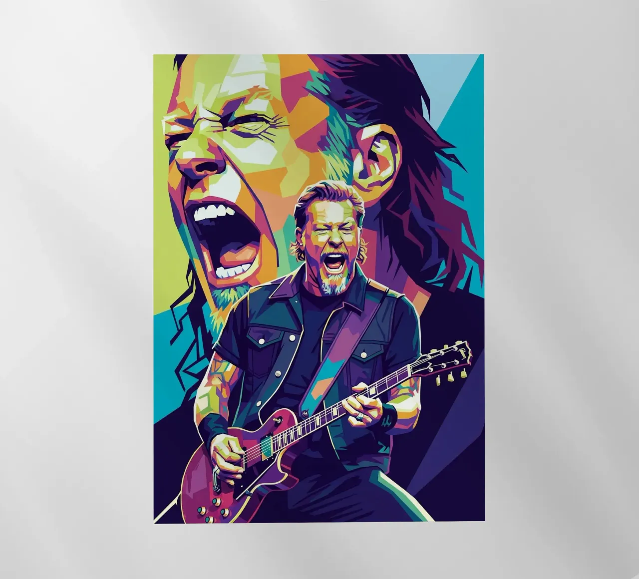 James Hetfield con uno stile iconico pellicola backlit da Hantamrata