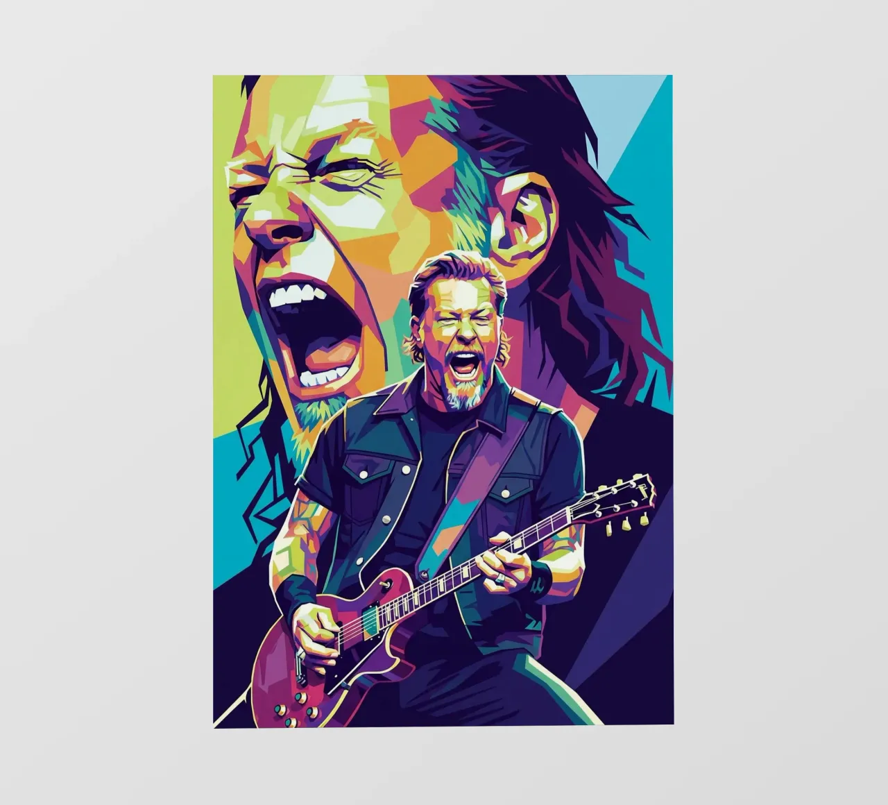 James Hetfield con uno stile iconico pellicola backlit da Hantamrata