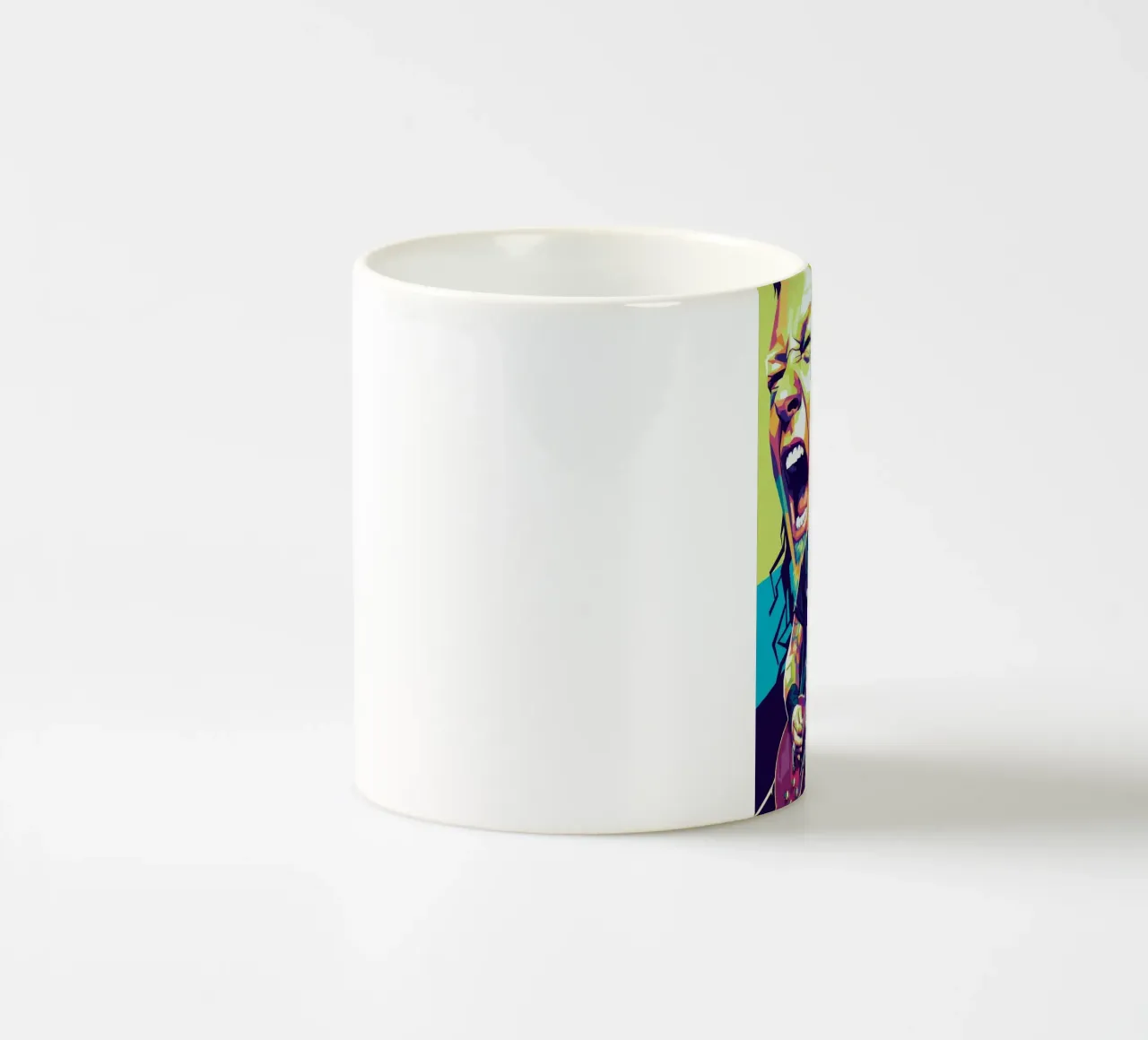 James Hetfield con uno stile iconico tazza in ceramica da Hantamrata