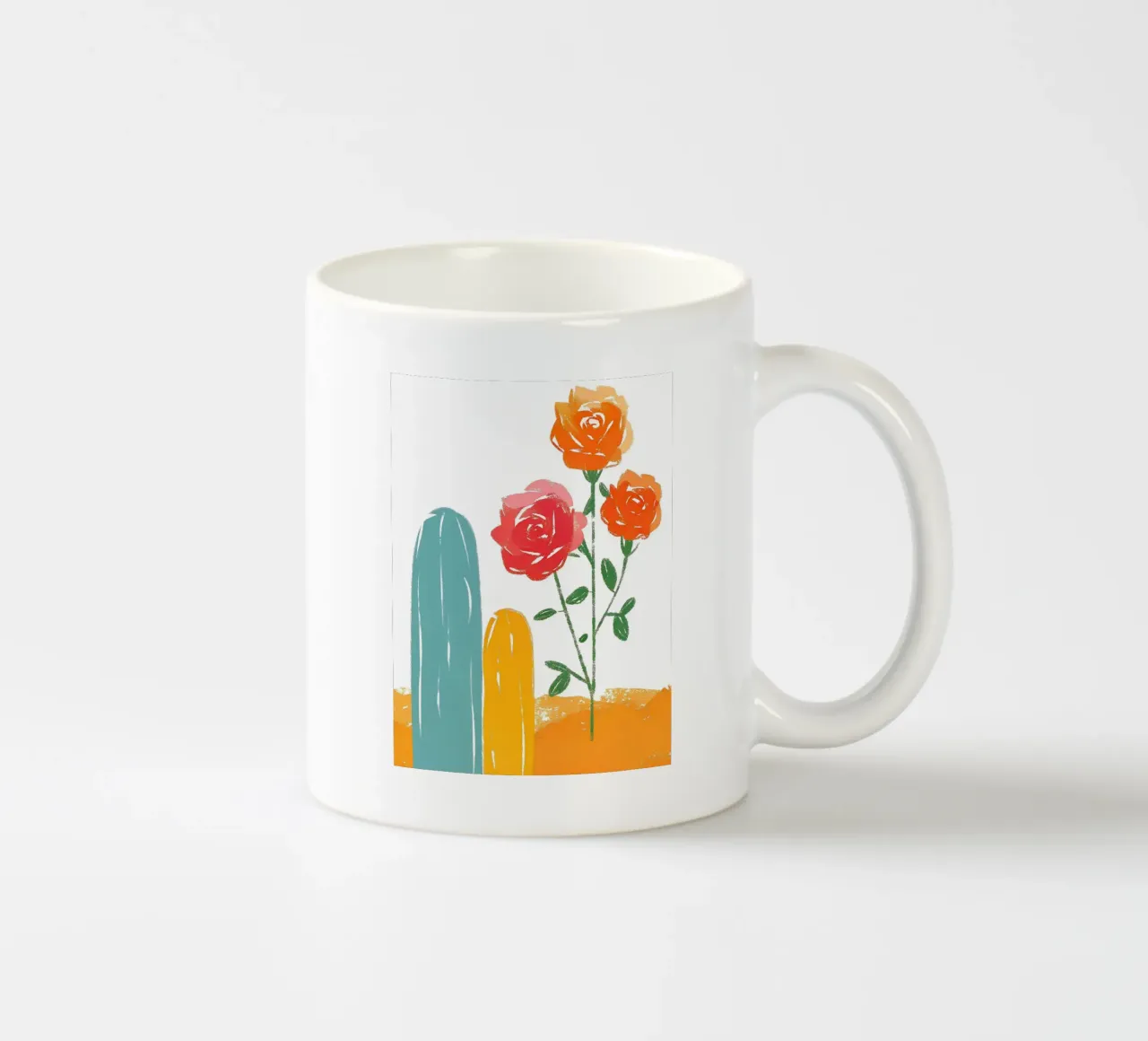Rosa e cactus tazza in ceramica da PREKETEWE