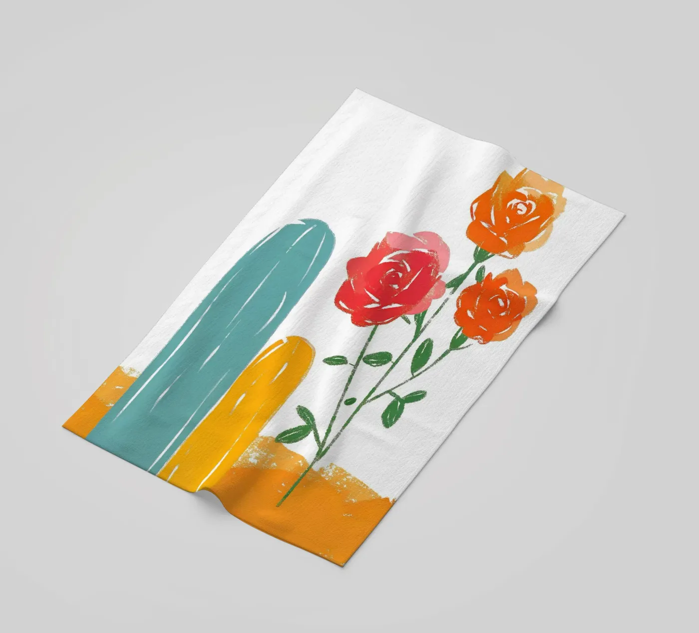 Rose and Cactus strandhanddoek van PREKETEWE