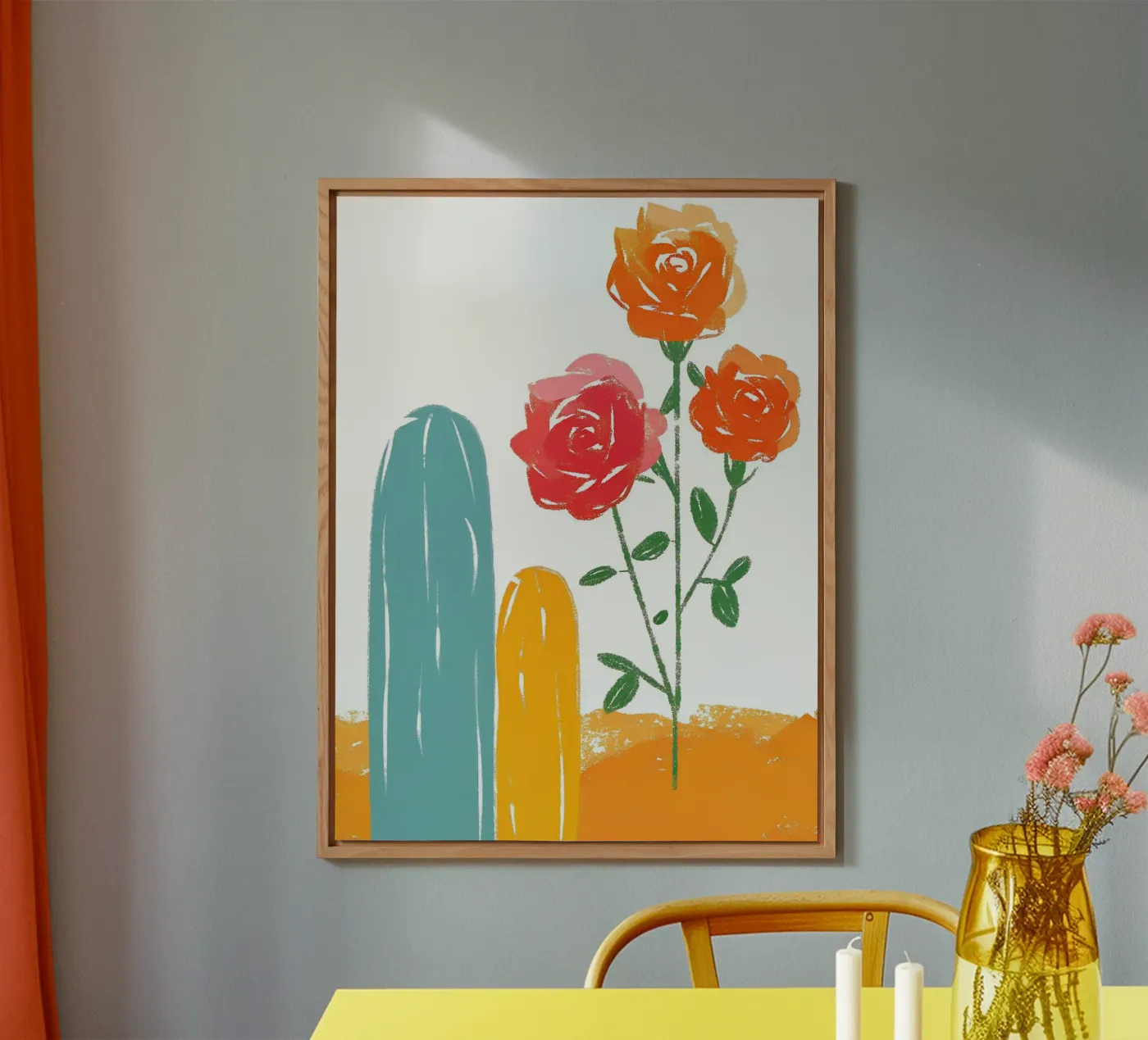 Rosa e cactus alluminio dibond da PREKETEWE