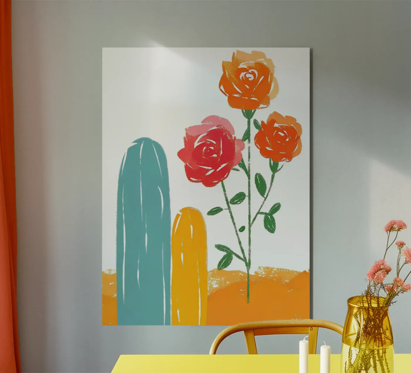 Rosa e cactus alluminio dibond da PREKETEWE