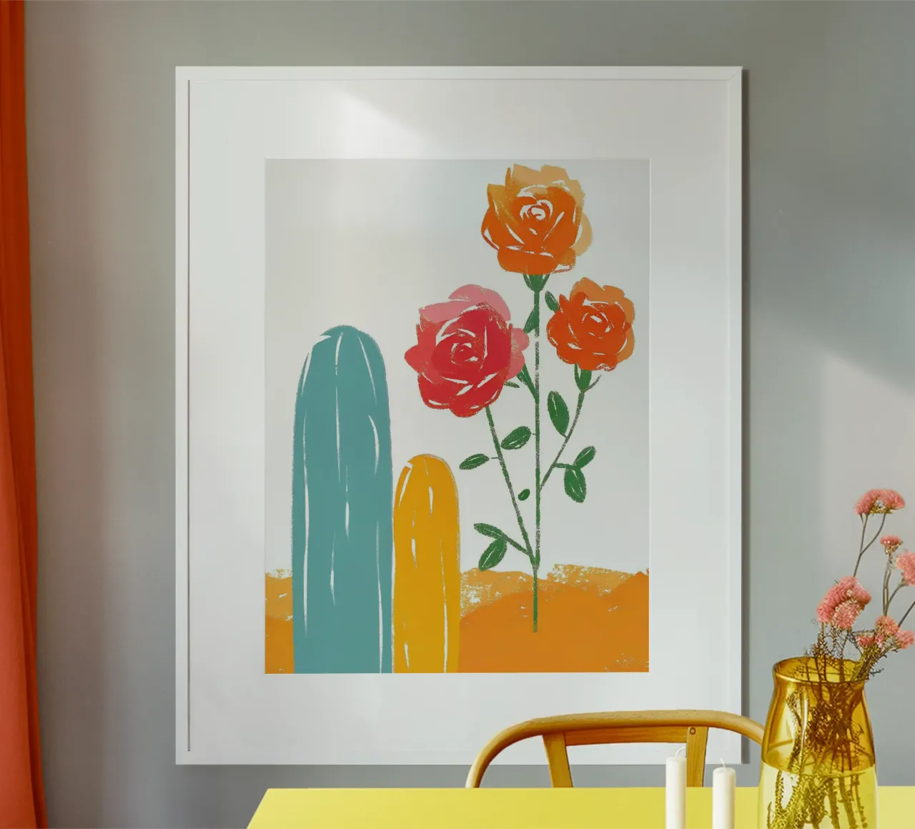 Rosa e cactus poster da PREKETEWE