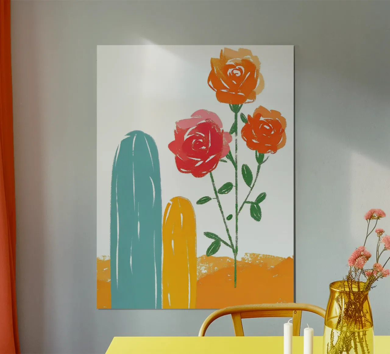 Rosa e cactus poster da PREKETEWE