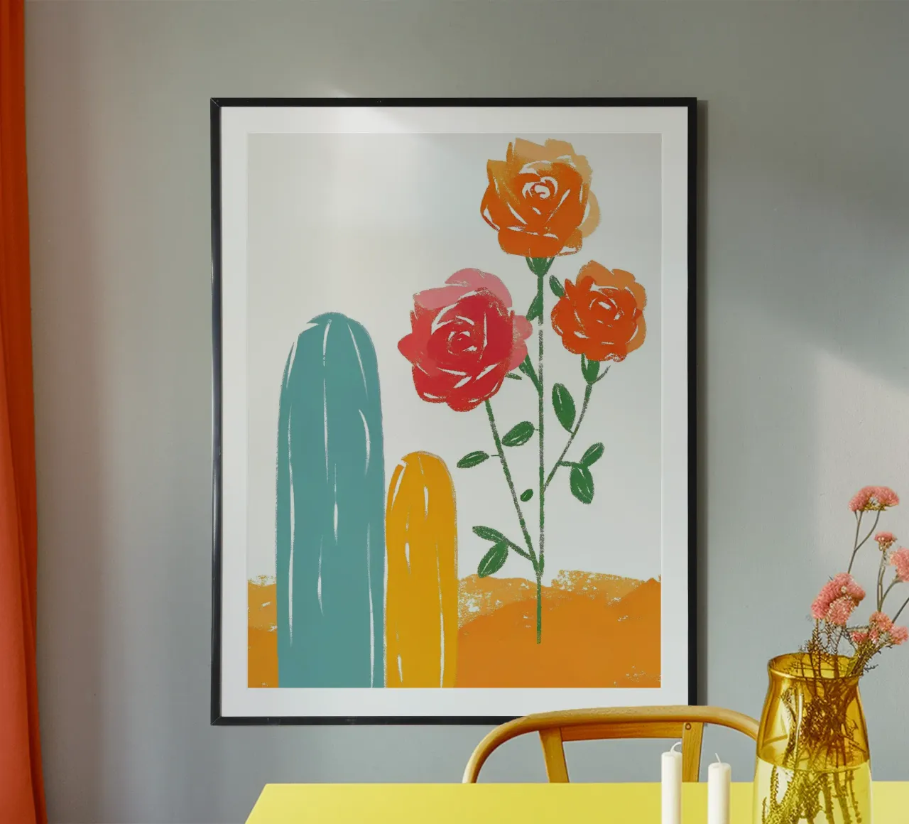 Rosa e cactus poster da PREKETEWE