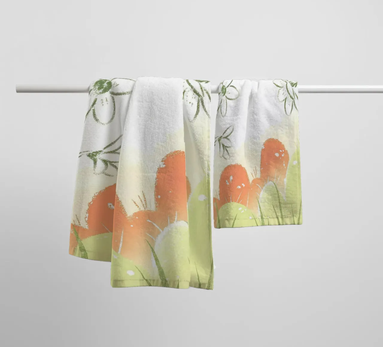 Jasmine and Cactus towel by PREKETEWE