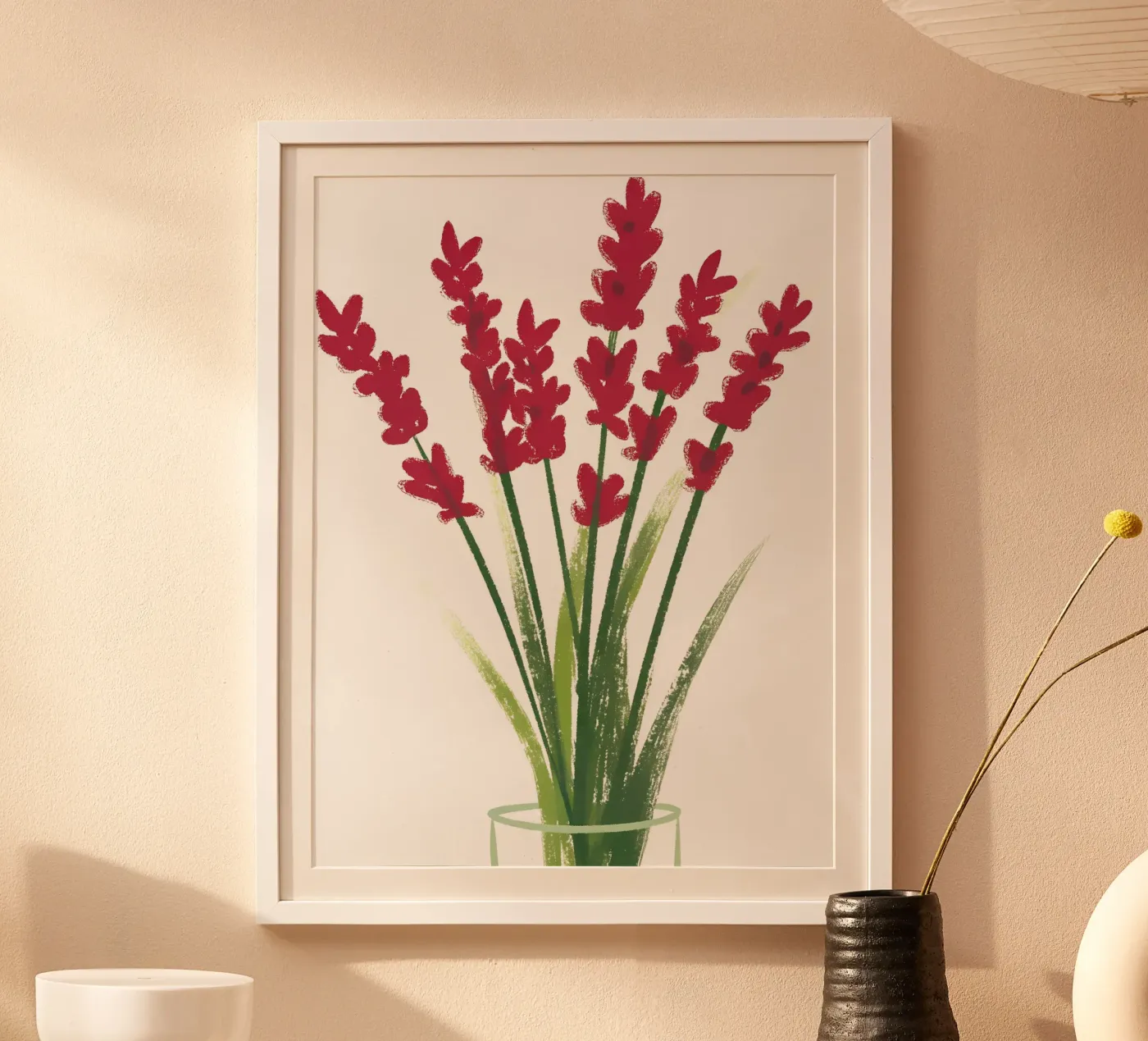 Rode bloem poster van PREKETEWE