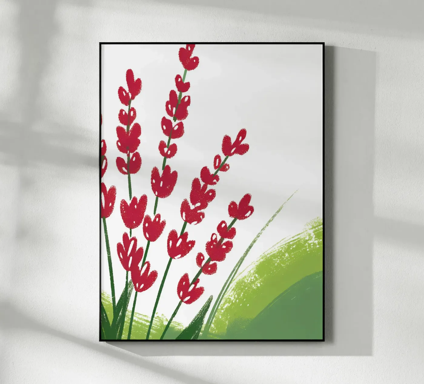 Red Flower acrylic glass by PREKETEWE