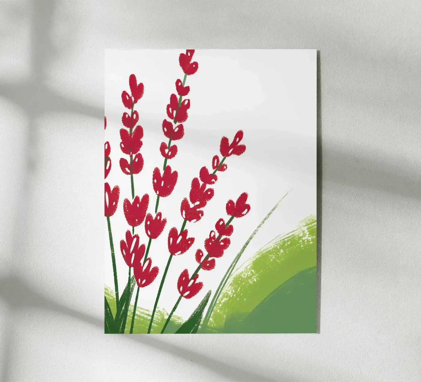 Red Flower acrylic glass by PREKETEWE