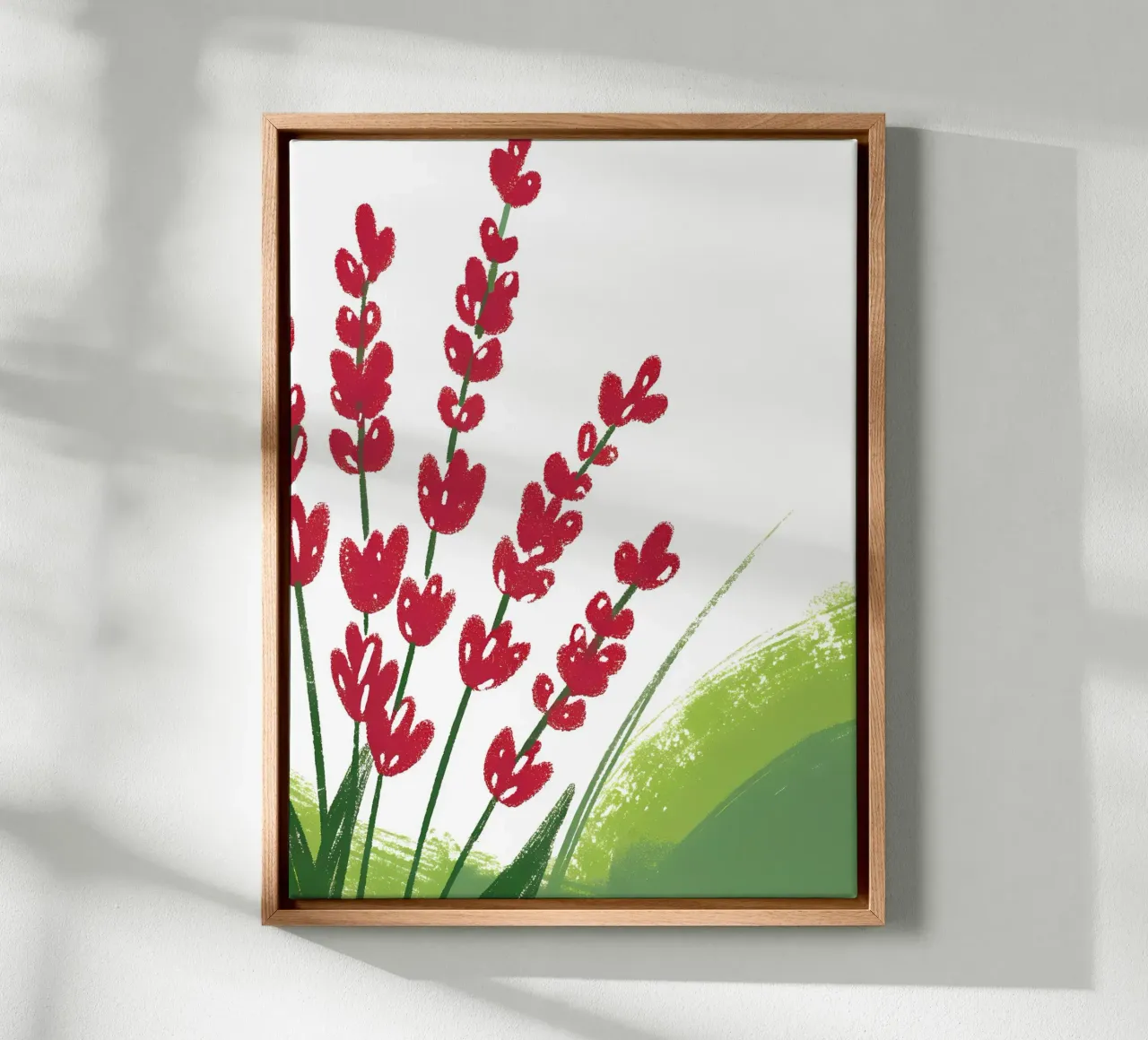 Fiore rosso tela con Cornice a cassetta da PREKETEWE