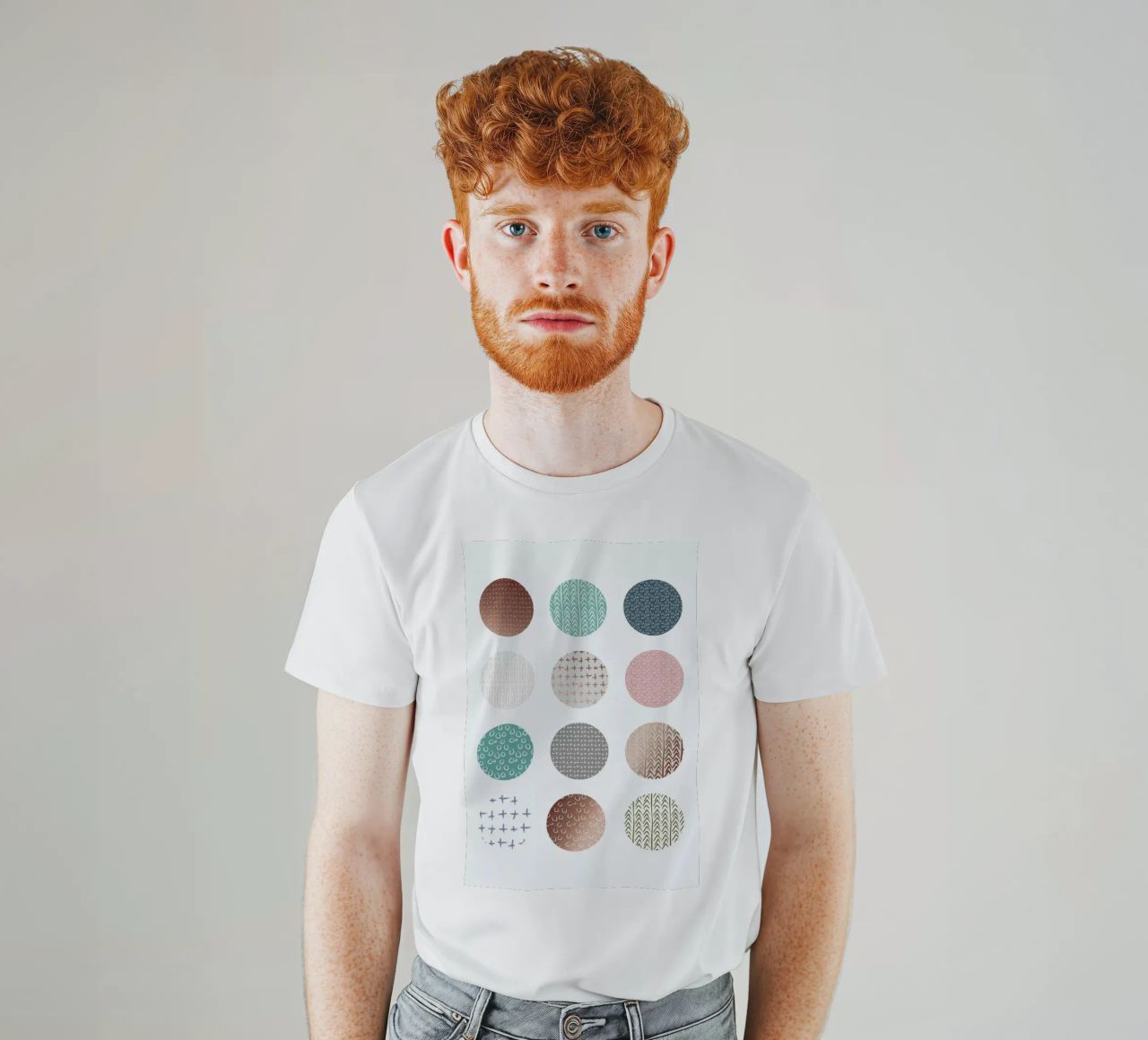 Bronze Pattern Dots t-shirt by Maria Kritzas