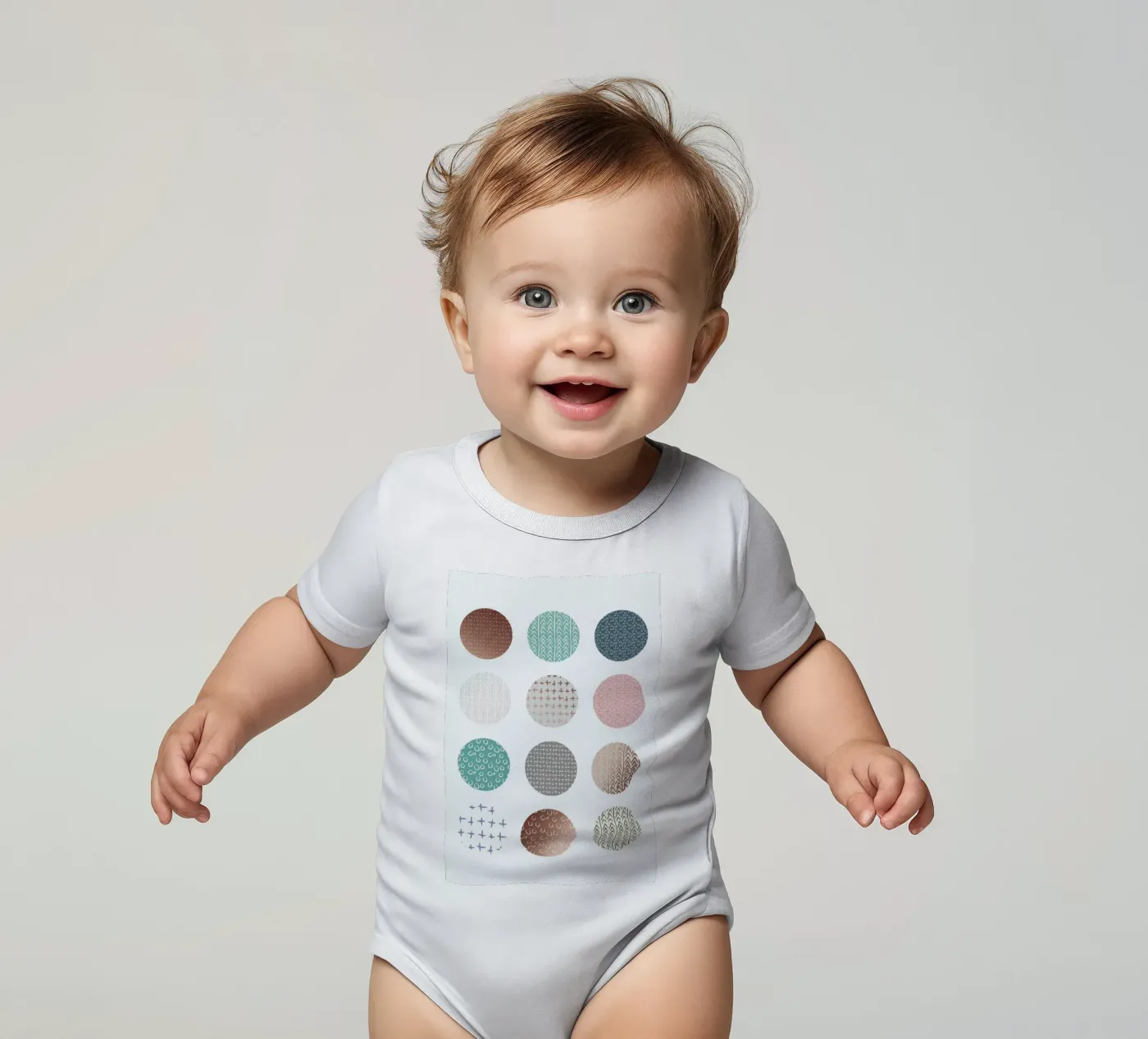 Bronze Pattern Dots body bébé de Maria Kritzas