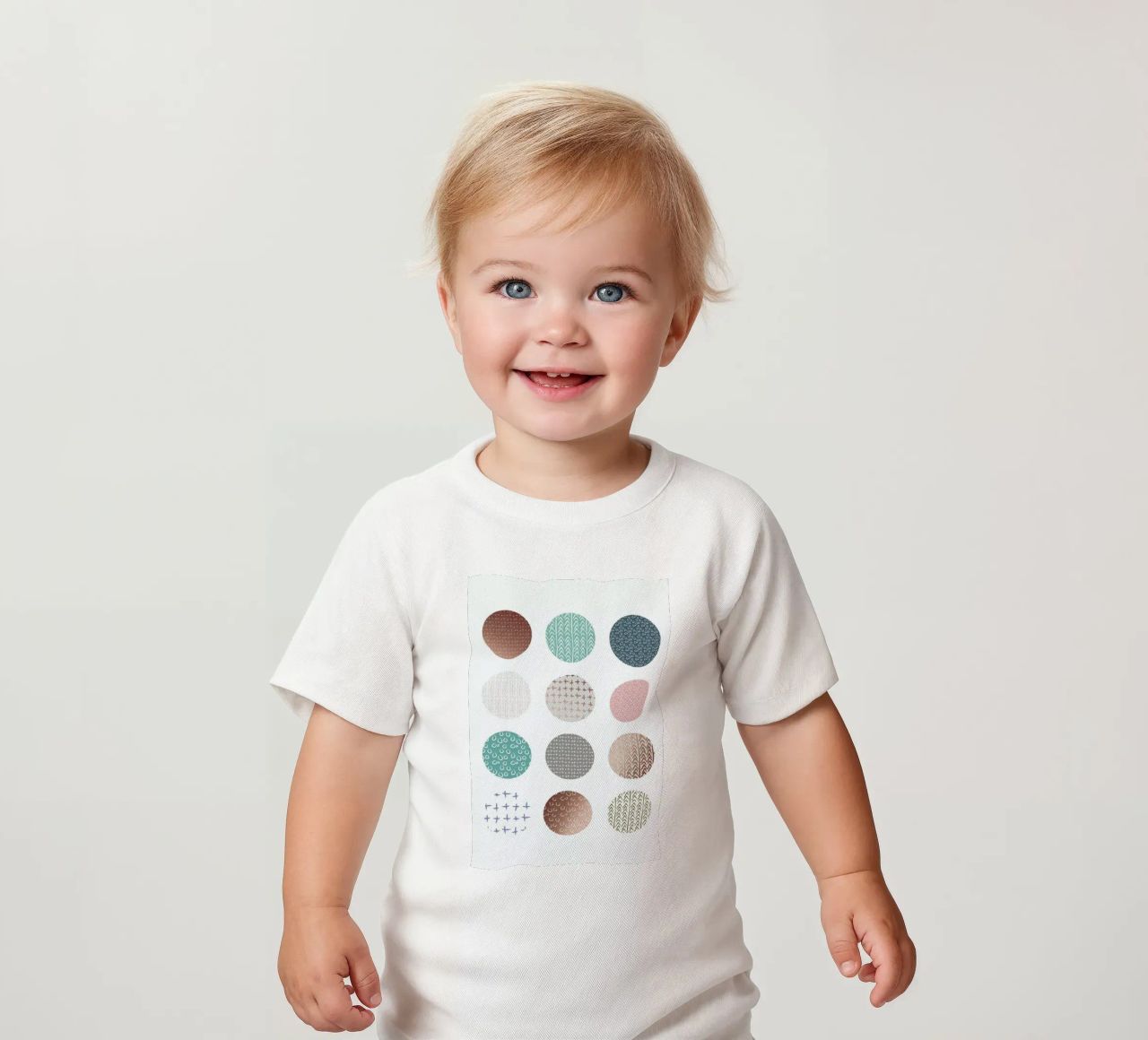 Bronze Pattern Dots maglietta neonato da Maria Kritzas